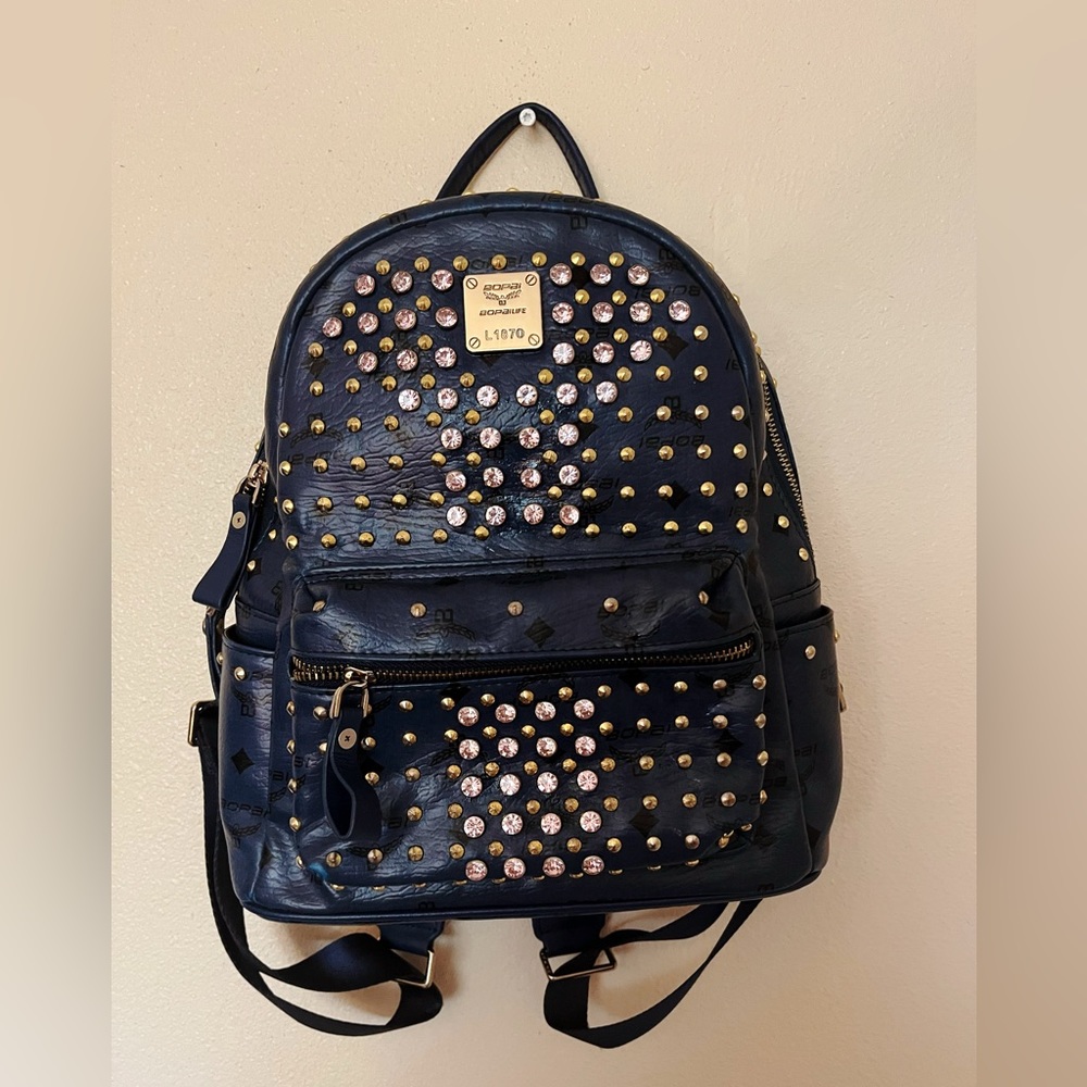 bopai stud blue backpack